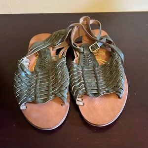 Green sandals